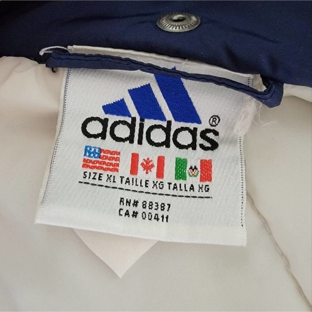 Vintage Y2k adidas Quilted Puffer Jacket Parka - XL - Picture 7 of 10